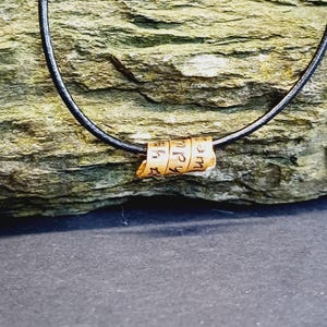 Personalised Hidden Message Gold Scroll Leather Necklace Gift Idea | Valentines Gift | Birthday | Unisex Gift |  Anniversary Gift | Custom