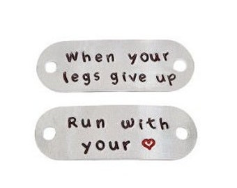 When Your Legs Give Up - Run With Your Heart Trainer Tags | Inspiration | Runner Gift | Marathon | Fitness | Gym | Marathon Gift | Park Run