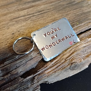 You&#39;re My Wonderwall Personalised Keyring Gift | Boyfriend Girlfriend | Birthday Gift | For Him Her | Music Gift | Custom Anniversary Gift
