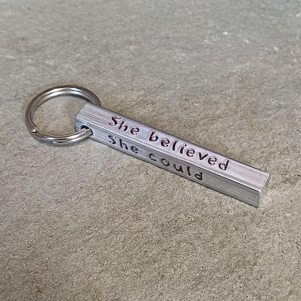 She Believed She could So she did | Inspirational Quote Gift | Silver Ingot Bar | Woman Girl | Empowering