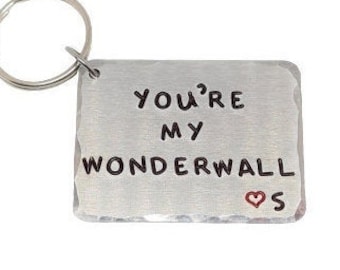 You're My Wonderwall Personalised Keyring Gift | Boyfriend Girlfriend | Gift | For Him Her | Music Gift | Custom Anniversary Gift
