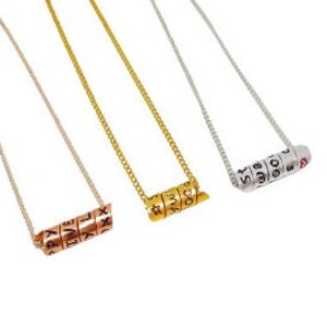 hidden message scroll necklace