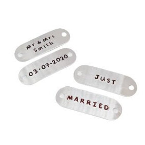 Personalised Wedding Shoe Tags | Bride and Groom Mr & Mrs Trainer Tags | Wedding Gift | Fun Token Gift | Custom Wedding Gift| Favor