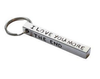 I Love You More. The End. I Win. Keyring Gift | Personalised Ingot Bar | Gifts For Her | Gifts For Him | Anniversary Gift | Birthday Gift