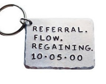 What 3 Words Personalised Special Place & Date Anniversary Key Ring Gift | Coordinates | Hidden Message Anniversary Gift