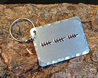 Tally Mark Anniversary Keyring | Personalised Custom Couples Gifts