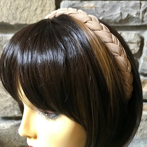 Padded Braid Headband - Beige Headband - Skinny Braid Headband - Braided Headband - Trendy  Headband - Hard Headbands - Trendy Hair