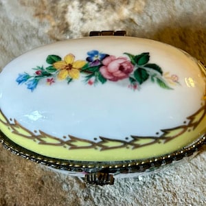 Vintage Imperial Porzellan Trinket Box, Japan, 1970er Jahre, Schmuckschatulle, Vintage Trinket Box, Vintage Vanity Box