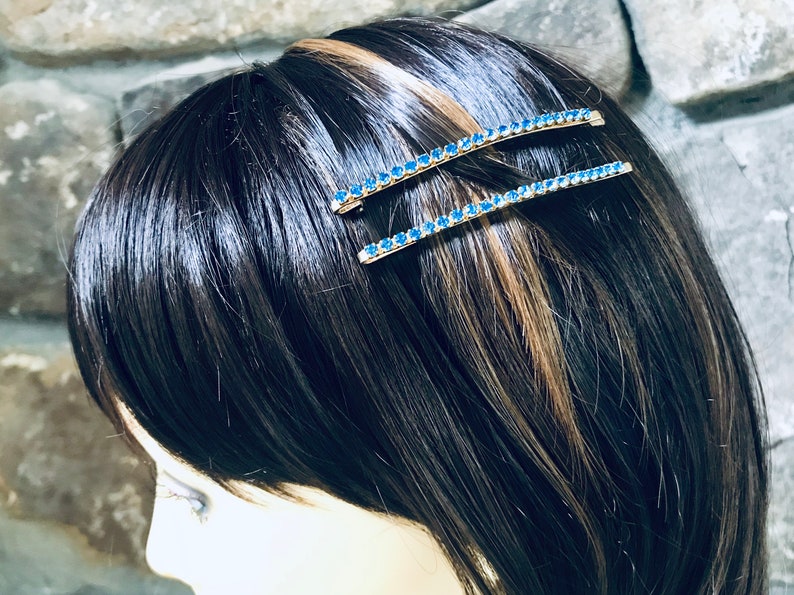 Bobby Pins Blue Rhinestone Bobby Pins Wedding Hair Hair Slide Bridal Hair Clips Free People Style 2019 Fancy Barrettes Hair Clip