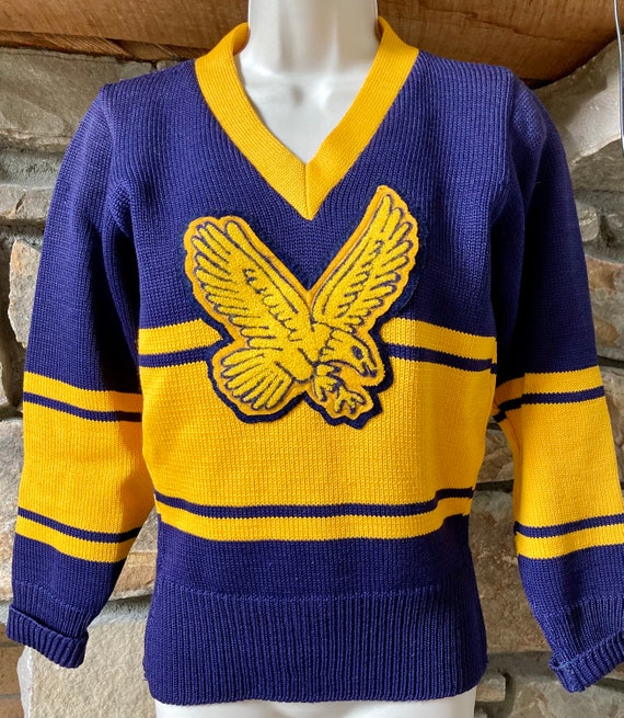 Vintage Wool Cheerleader Sweater, Logan Mills USA