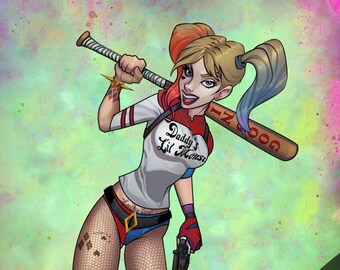 106. Harley Quinn 11x17 print