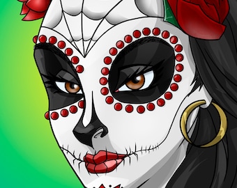 111. Sugar Skull 11x17 print