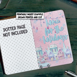 Christmas Dashboard A6 Foxy + B6 Foxy, 2 Printable Traveller&#39;s Inserts, #3 + #5 Holiday TN Dashboard, Printable Planner Pink Dashboard Foxy