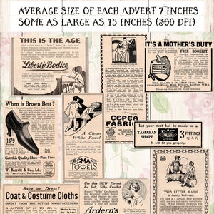 Britische Zeitungsanzeigen, Liberty Bodice, Vintage British Ephemera, Scrapbook Papers, 1926 Vintage Werbung, Vintage Uk Werbung