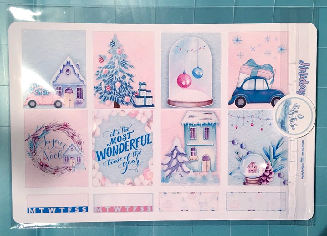 ECLP Christmas Sticker Kit, Erin Condren Vertical Planner Ready Printed ...