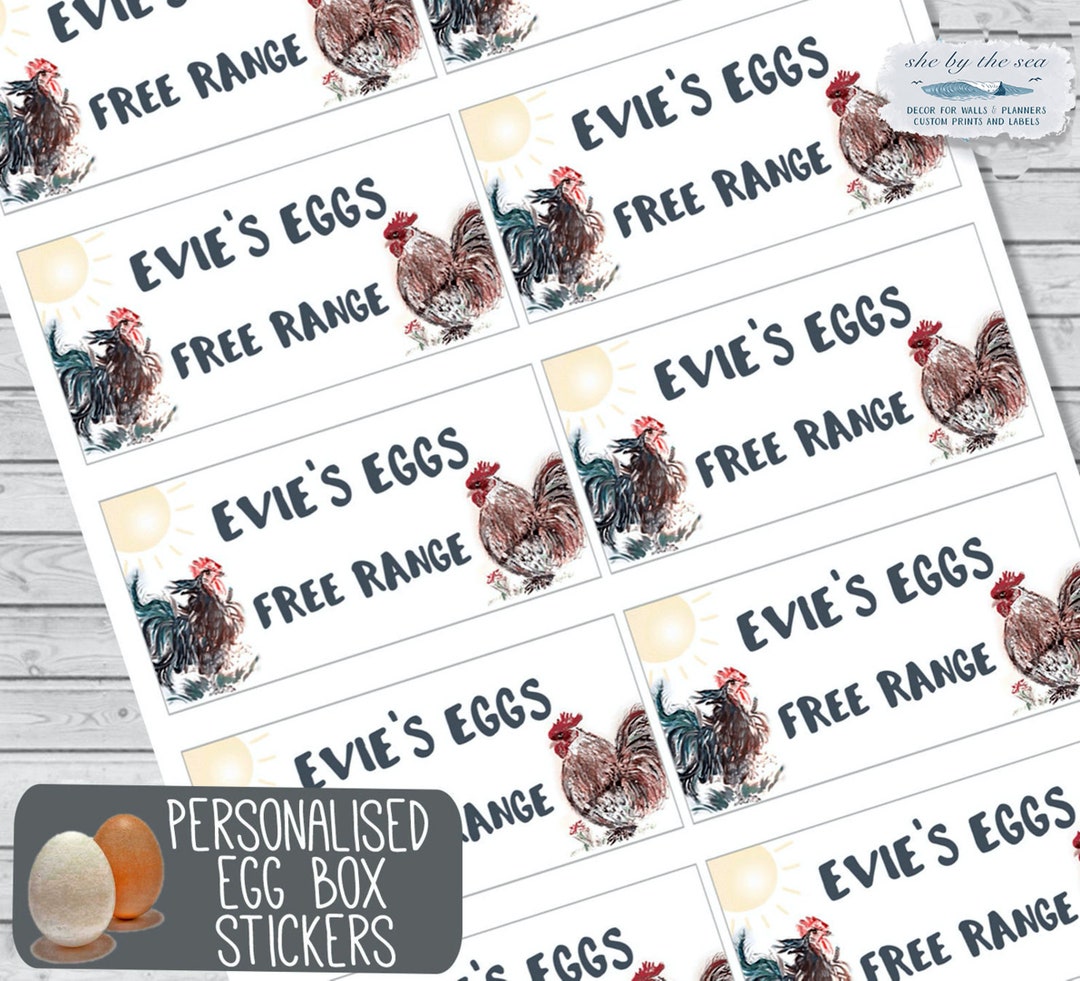 Custom Egg Box Labels With Artwork Smallholder Egg Sales Etsy