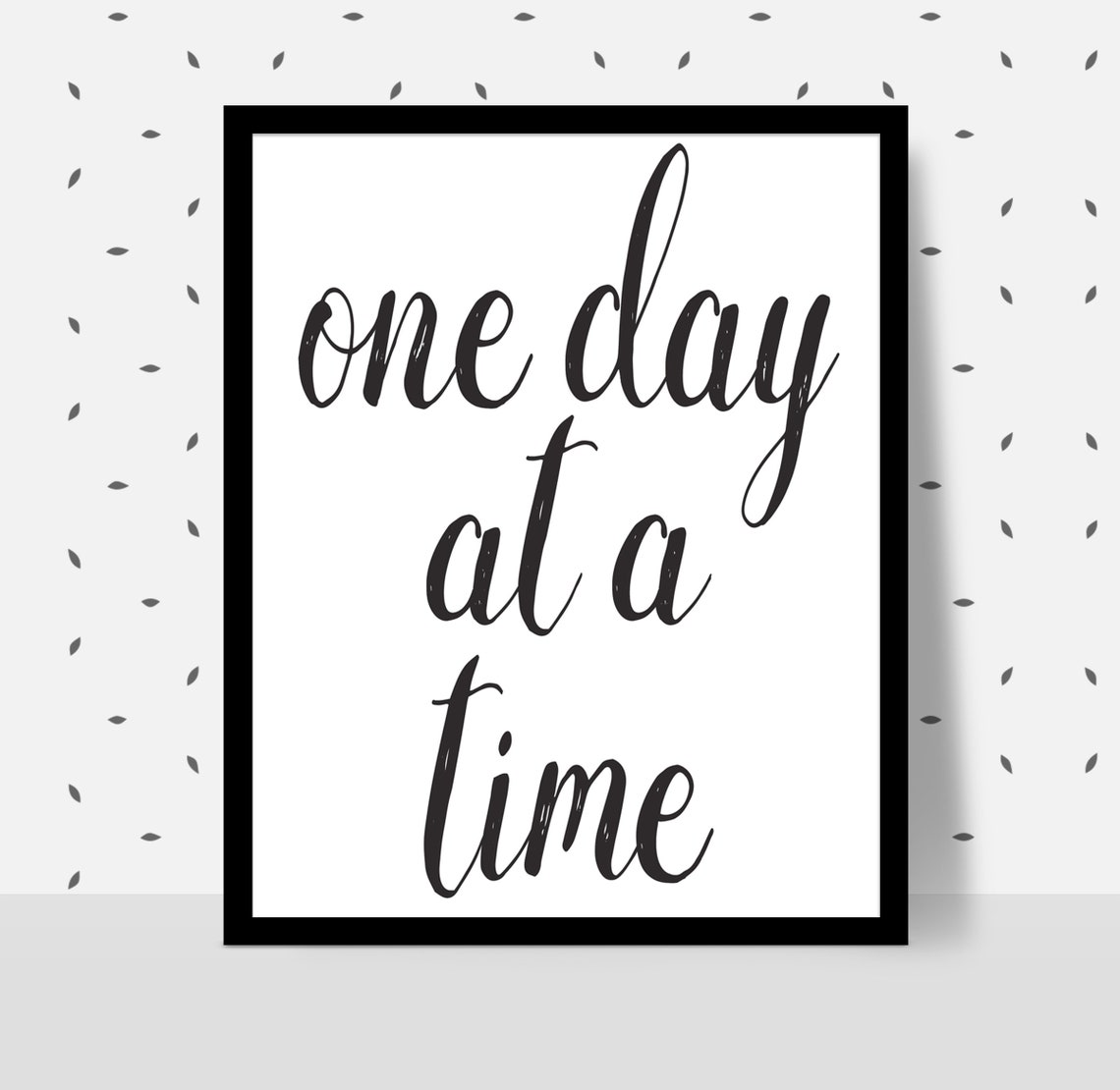 AA Recovery Print, Alcoholics Anonymous Motto Quote, 'one Day at a Time ...