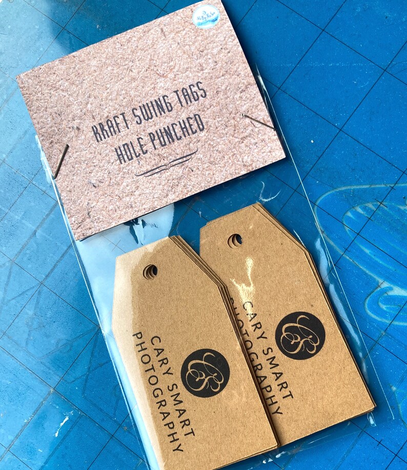 Custom Kraft Gift Tags Kraft Custom Swing Tag Metal Eyelet Etsy