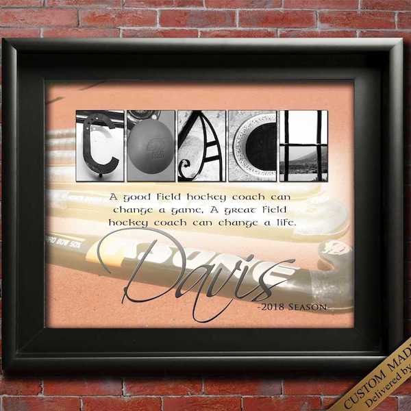 Field Hockey Coach Gift For Field Hockey Coach Appreciation, Custom Field Hockey Thanks Team Gift, Field Hockey Retirement Gift