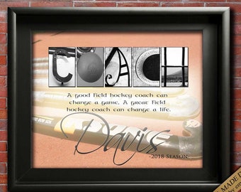 Field Hockey Coach Gift For Field Hockey Coach Appreciation, Custom Field Hockey Thanks Team Gift, Field Hockey Retirement Gift