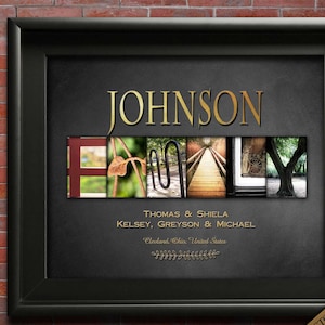 Family Name Sign Gift for Home Family Christmas Gift Housewarming Gift New Home Gift for Family Custom Printable Wall Art