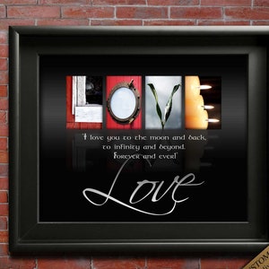 Liebe Zitate Alphabet Kunst, Geschenke für Mann, Geschenke für Frau, Verlobung Geschenke, Valentinstag, Liebe Brief Kunst DRUCKBARE Geschenk für Paar