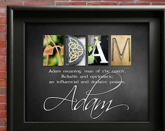 Customized Name Meaning Gift Any Name A-Z, Name Art Printable, First Name Meaning, Personalised Gift Ideas, Custom Name Gifts