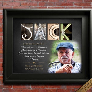 Memorial Gift Grandpa Memorial Gift For Grandpa, Loss of Grandad Sympathy Gift for loss of Grandpa Personalized Memorial Grandpa