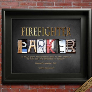 Firefighter Gift For Him, Firefighter Gifts Fireman Gift, Firefighter Retirement Gift, Firefighter Sign, Firefighter Wedding Custom Digital