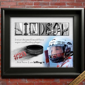 Best Hockey Player Gift award certificate