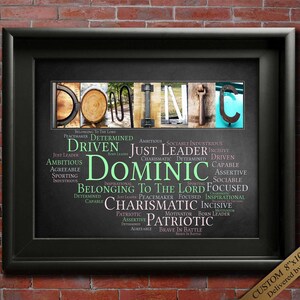 Child Gift Name Sign Wall Art Décor Personalized Gift Typography Poster Printable Letter Art Name Meaning - 4 Digital Prints or ANY NAME A-Z