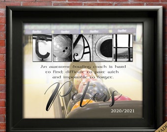 Bowling Coach Gift, Bowling Gifts For Coaches, Bowling Coach Thanks, Bowling Coach Gift Idea, Custom Coach