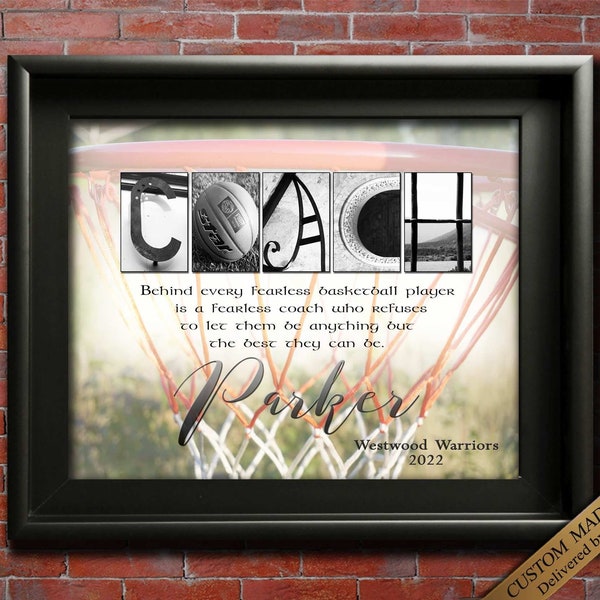 Basketball Coach Gift Personalized Basketball Gift Idea Basketball Mom Gift Basketball Team Gift for Coach Thank You Custom Coach Retirement