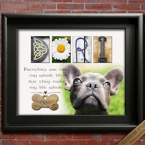 Cadeaux bouledogue français, art bouledogue français personnalisé, cadeau commémoratif bouledogue français perte de Frenchie imprimable Frenchie maman - NUMÉRIQUE PERSONNALISÉ