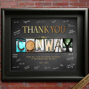 Teacher Appreciation, Thank You Principal, School Counsellor Psychologist Thank You School Nurse Wall Art, Class Gift To Sign CUSTOM DIGITAL