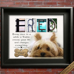 Yorkie gifts, Personalized Yorkie Art, Yorkie Memorial Gift, Yorkshire Terrier printable Yorkie Mom,  - CUSTOM DIGITAL