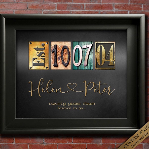 20th Anniversary Gift For Him Her Twenty Year Wedding Anniversary Gifts China Anniversary 20 Years for Husband Gift for Wife CUSTOM DIGITAL