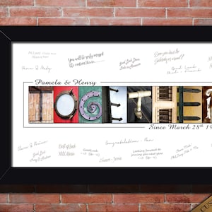 Together since anniversary gift for mom and dad guest book printable