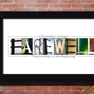 Farewell every ending is a new beginning Guest Signing gift for work going away party