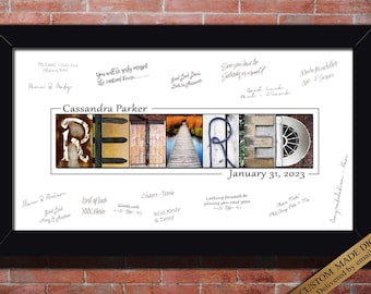 Retirement Gifts Party Sign Ideas, For Men, Female Boss Gift, Co-Worker Gifts, Leaving Present