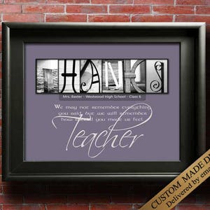 Teacher Gifts Thank You Teacher Gift Teacher Appreciation Gift From Pupil Student Class Gift For Teacher Personalized Gift PRINTABLE