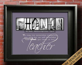 Teacher Gifts Thank You Teacher Gift Teacher Appreciation Gift From Pupil Student Class Gift For Teacher Personalized Gift PRINTABLE