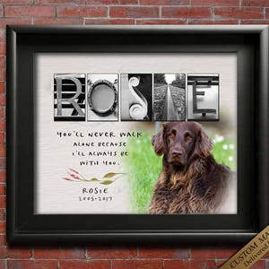 Pet Memorial gift ideas Pet memorial picture Memory of a Pet loss Memorial Pet Photo Custom Pet Memorial for Dog Pet Memorial