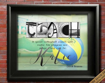 Volleyball Coach Gift, Printable Coaches Gift, Volleyball Coach Appreciation, Volleyball Thanks, Team Gift Coach Retirement Ideas