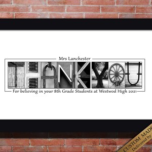 Thank you teacher gift high school, middle school, kindergarten