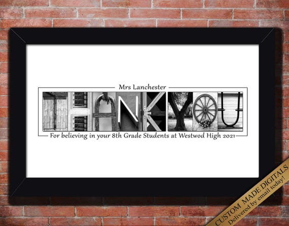 Thank You Teacher Gifts Appreciation Gift Pupil Student Class Gift Teachers Personalized Guestbook 2026