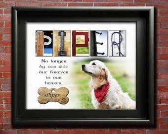 Pet Memorial gift ideas Picture Memory of Pets loss Custom made Dog Memorial Art