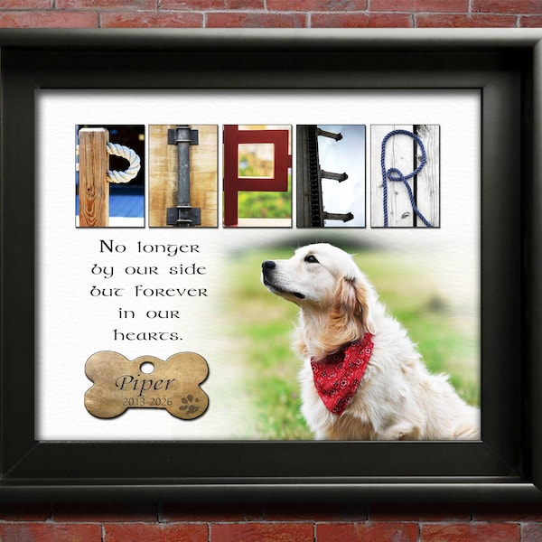 Pet Memorial gift ideas Picture Memory of Pets loss Custom made Dog Memorial Art