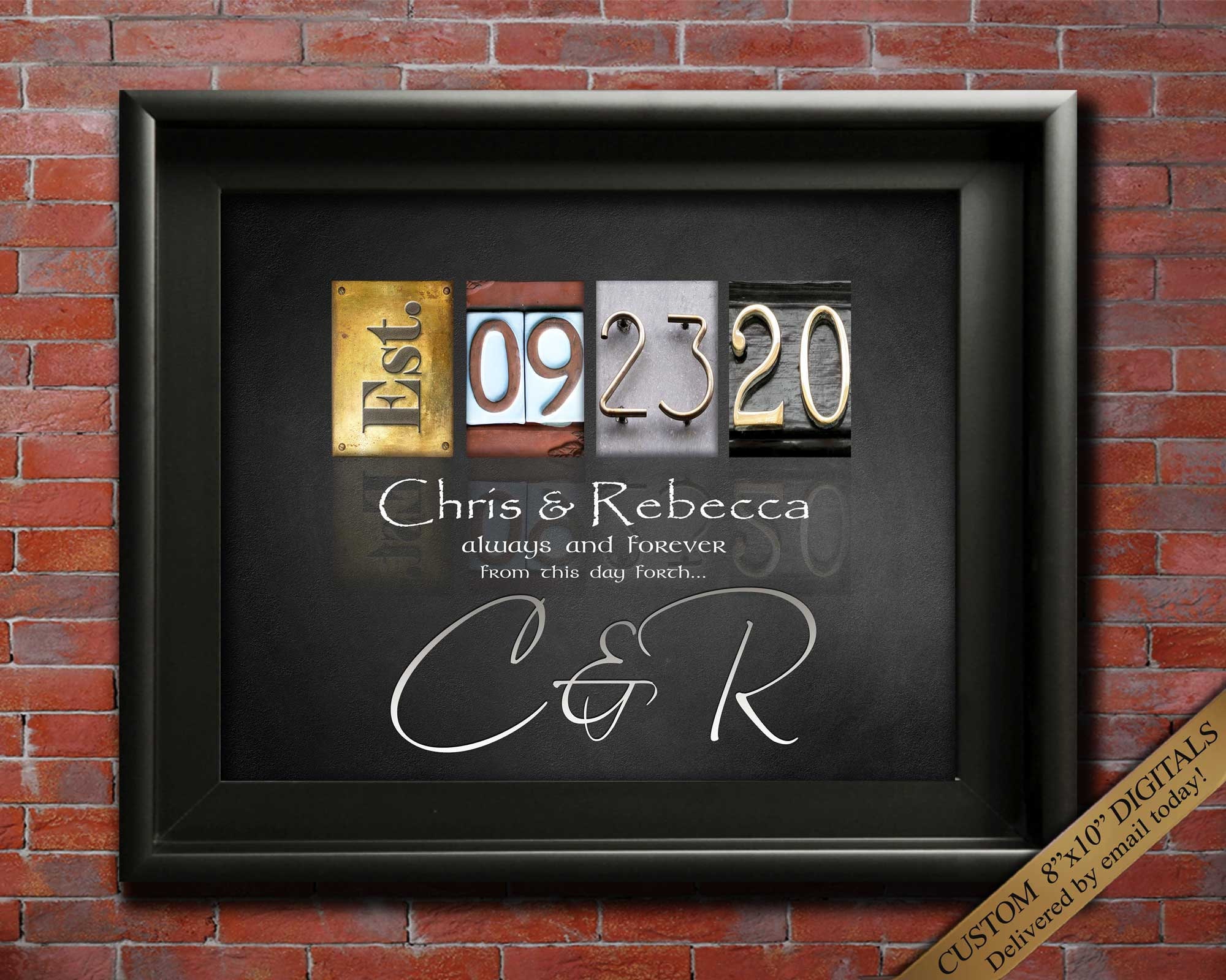 Custom Wedding Printable Wedding Gift for Couple Anniversary | Etsy