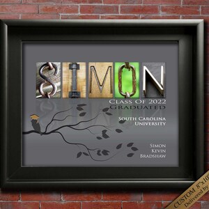 Custom Made Name Class of 2024 Graduation Gift